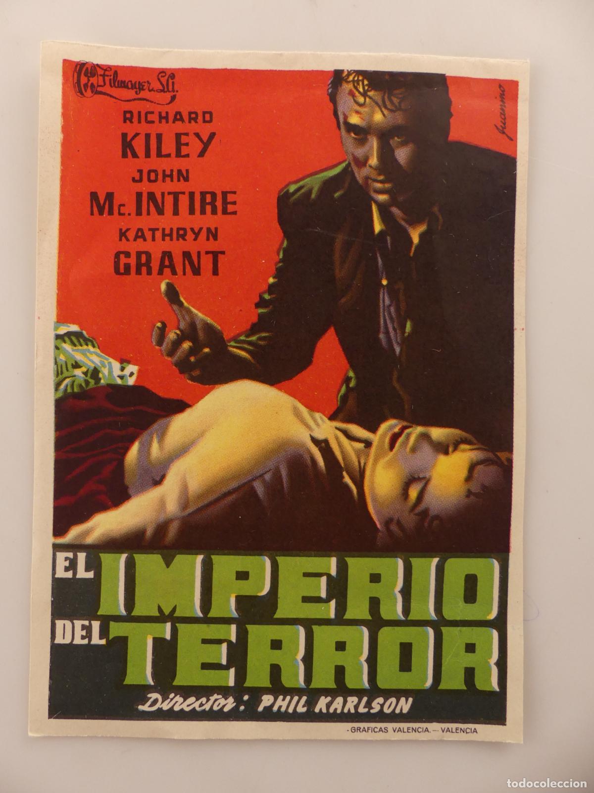 Cine: FOLLETO PROGRAMA CINE DE MANO - EL IMPERIO DEL TERROR - REF: F2
