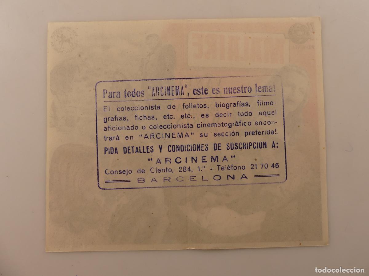 Cine: FOLLETO PROGRAMA CINE DE MANO - MALAIRE - REF: F8 - Foto 6