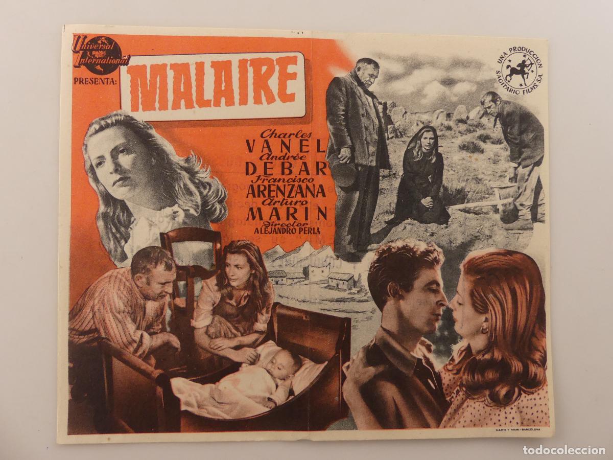 Cine: FOLLETO PROGRAMA CINE DE MANO - MALAIRE - REF: F8 - Foto 1