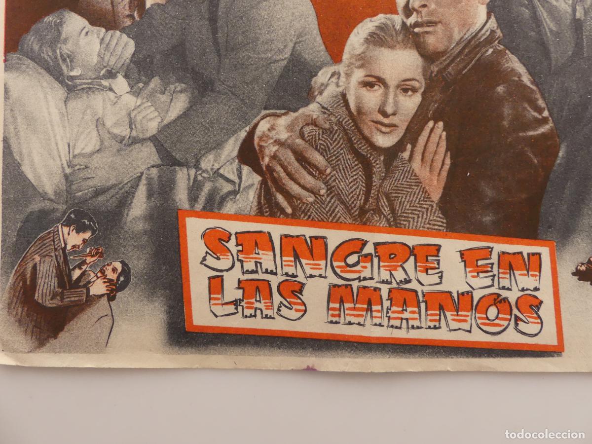 Cine: FOLLETO PROGRAMA CINE DE MANO - SANGRE EN LAS MANOS - REF: F9 - Foto 3