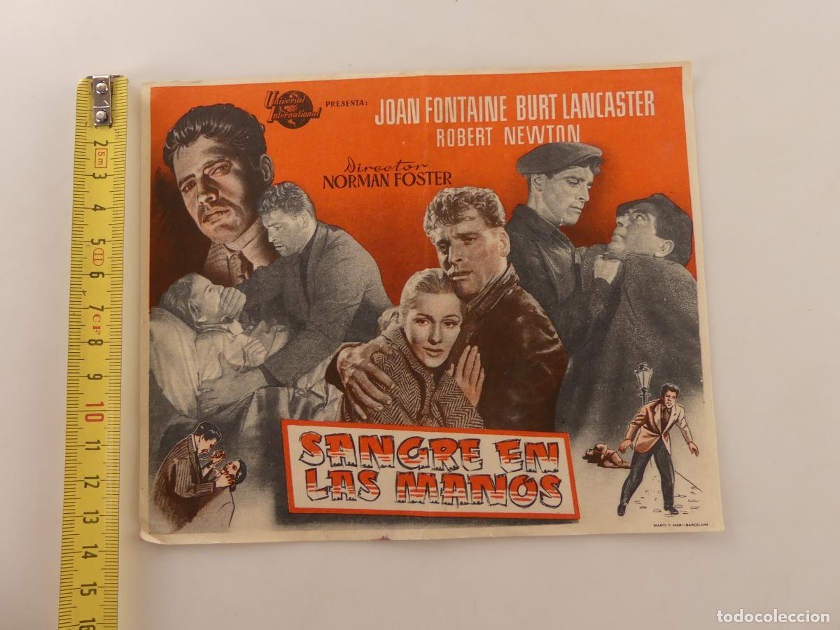 Cine: FOLLETO PROGRAMA CINE DE MANO - SANGRE EN LAS MANOS - REF: F9 - Foto 7