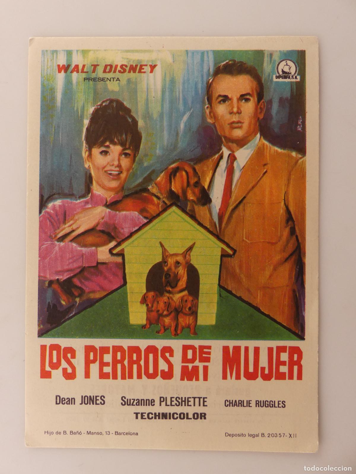 Cine: FOLLETO PROGRAMA CINE DE MANO - LOS PERROS DE MI MUJER - REF: F7 - Foto 1
