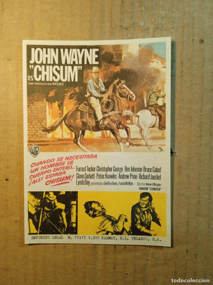 Kino: FOLLETO DE MANO SIN PUBLICIDAD EL JOHN WAYNE ES CHICUM