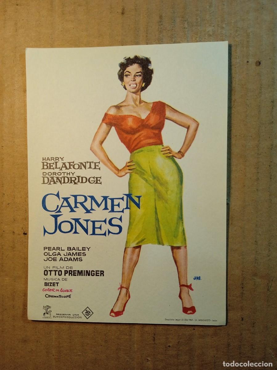 Folhetos de m&atilde;o de filmes antigos de cinema: FOLLETO DE MANO SIN PUBLICIDAD CARMEN JONES