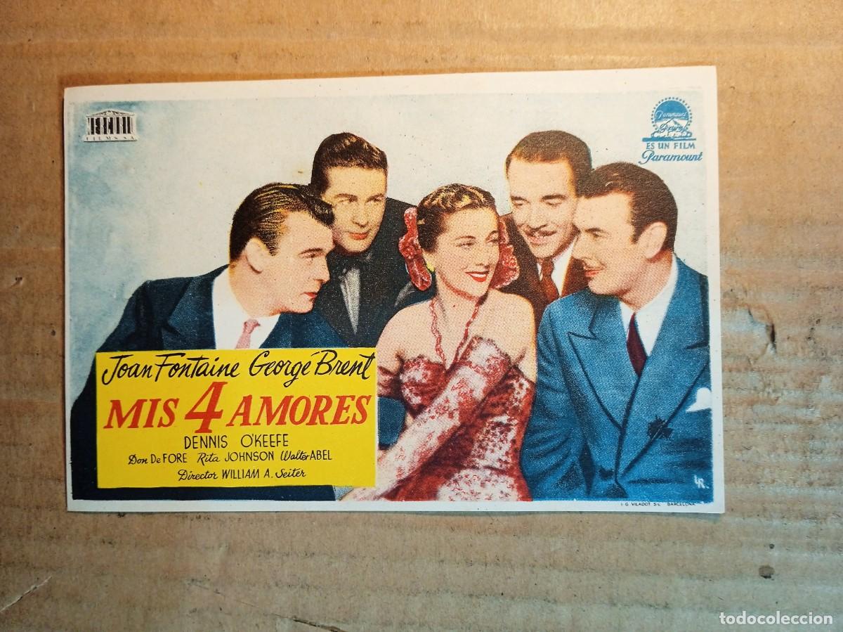 Flyers Publicitaires de films Anciens: FOLLETO DE MANO SIN PUBLICIDAD MIS CUATRO AMORES