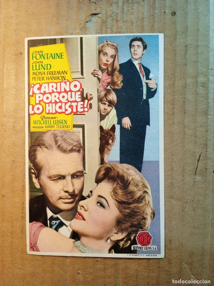 Folhetos de m&atilde;o de filmes antigos de cinema: FOLLETO DE MANO SIN PUBLICIDAD CARI&Ntilde;O PORQUE LO HICISTE