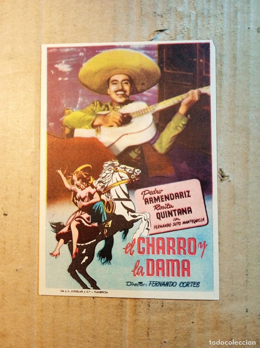 Cine: FOLLETO DE MANO SIN PUBLICIDAD EL CHARRO Y LA DAMA