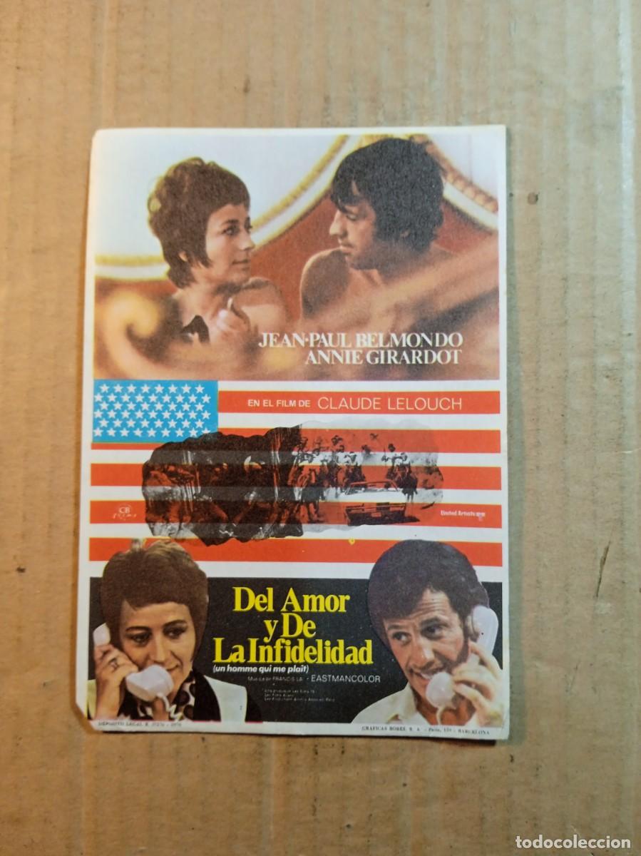 Folhetos de m&atilde;o de filmes antigos de cinema: FOLLETO DE MANO SIN PUBLICIDAD DEL AMOR Y DE LA INFIDELIDAD