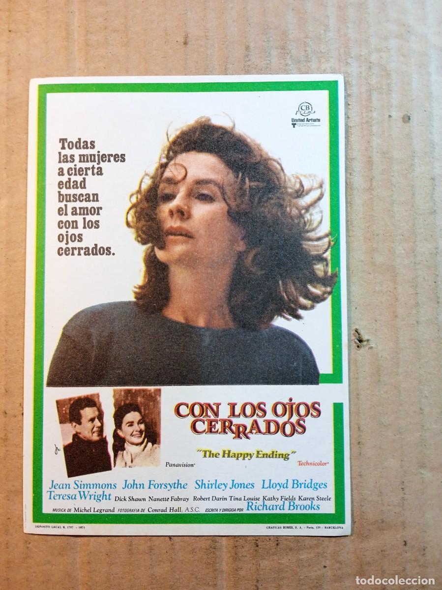 Folhetos de m&atilde;o de filmes antigos de cinema: FOLLETO DE MANO SIN PUBLICIDAD CON LOS OJOS CERRADOS