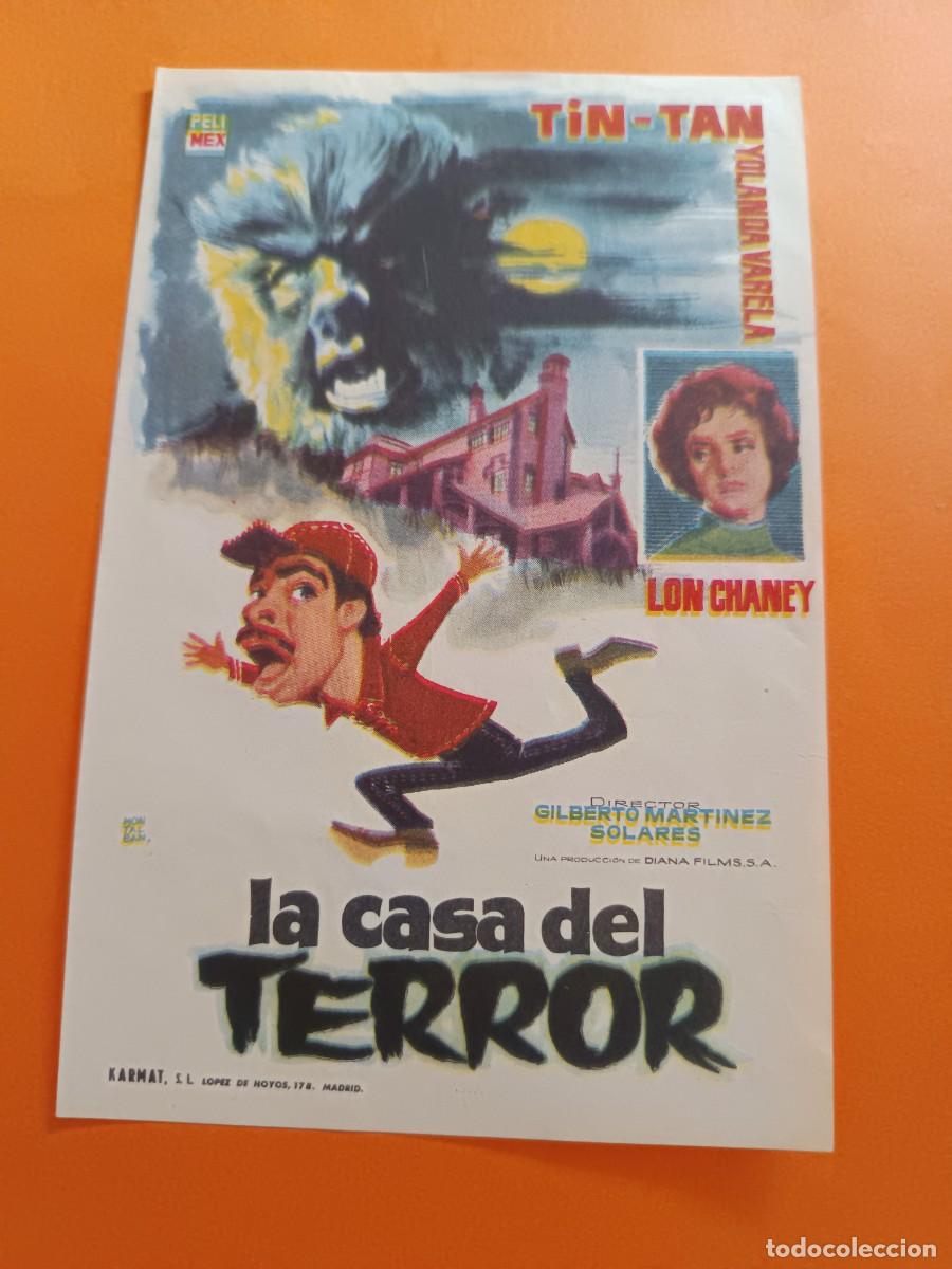  Foglietti di film di film antichi di cinema: PROGRAMA DE CINE LA CASA DEL TERROR TIN-TAN