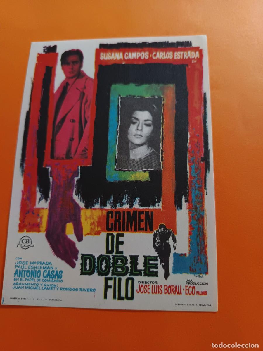  Flyers Publicitaires de films Anciens: PROGRAMA DE CINE CRIMEN DE DOBLE FILO CARLOS ESTRADA