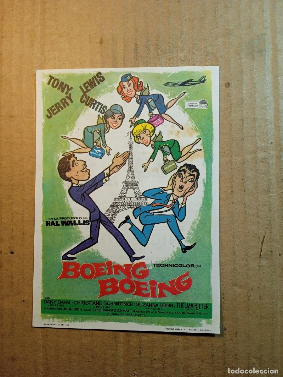 Folhetos de m&atilde;o de filmes antigos de cinema: FOLLETO DE MANO CON PUBLICIDAD BOEING BOEING