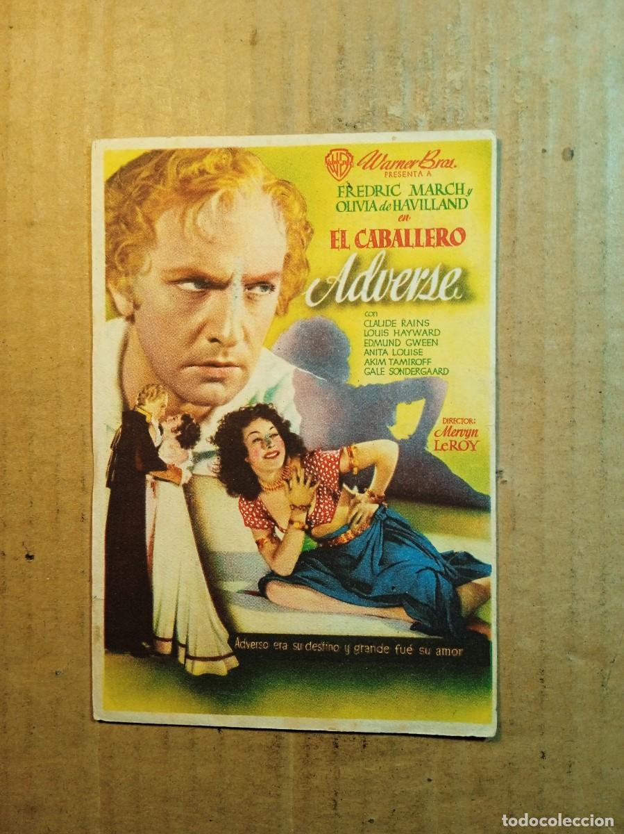 Cinema: FOLLETO DE MANO CON PUBLICIDAD EL CABALLERO ADVERSE