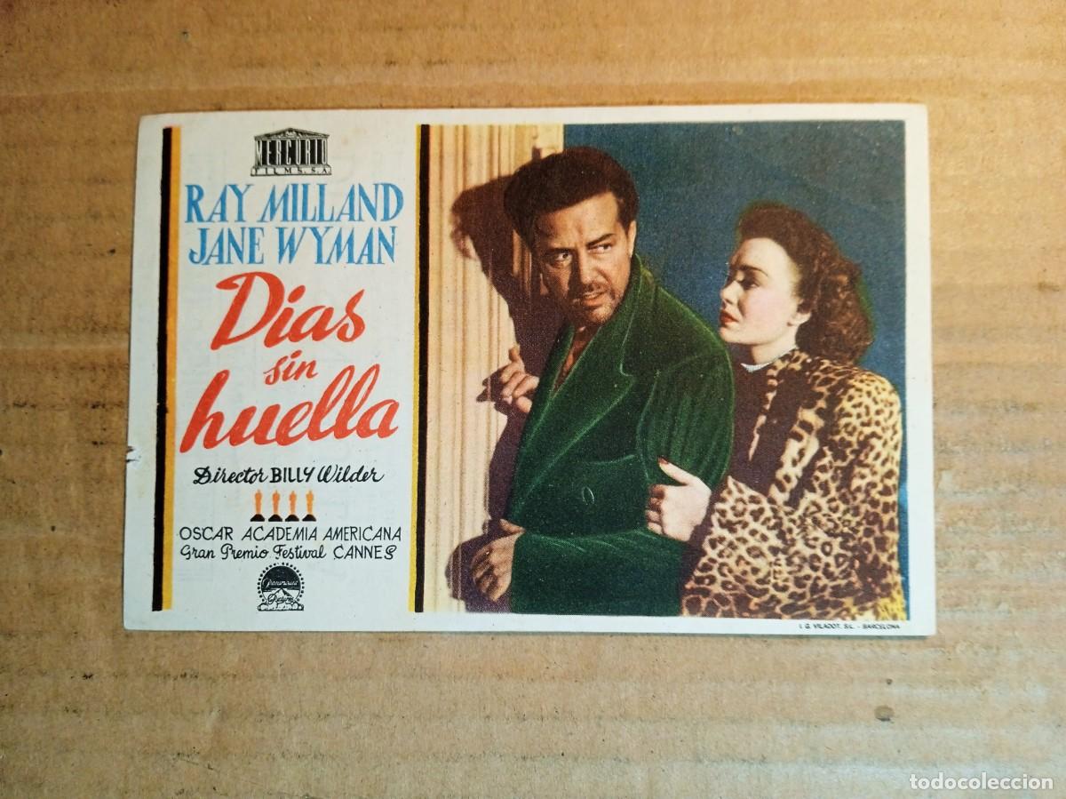  Foglietti di film di film antichi di cinema: FOLLETO DE MANO CON PUBLICIDAD DIAS SIN HUELLA