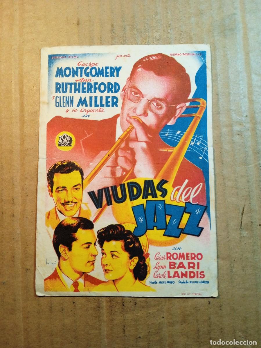 Cine: FOLLETO DE MANO CON PUBLICIDAD VIUDAS DEL JAZZ