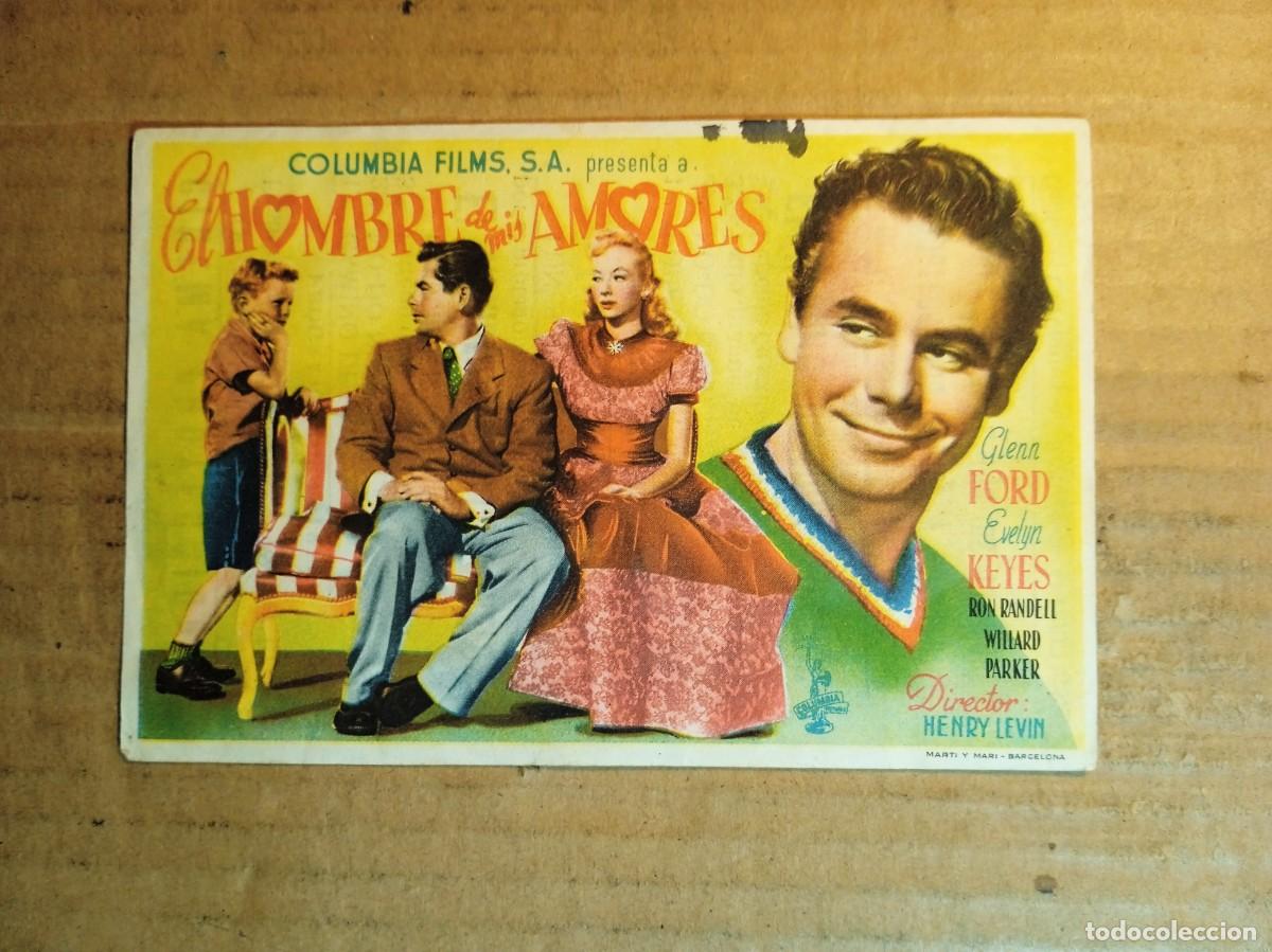 Folhetos de m&atilde;o de filmes antigos de cinema: FOLLETO DE MANO CON PUBLICIDAD EL HOMBRE DE MIS AMORES