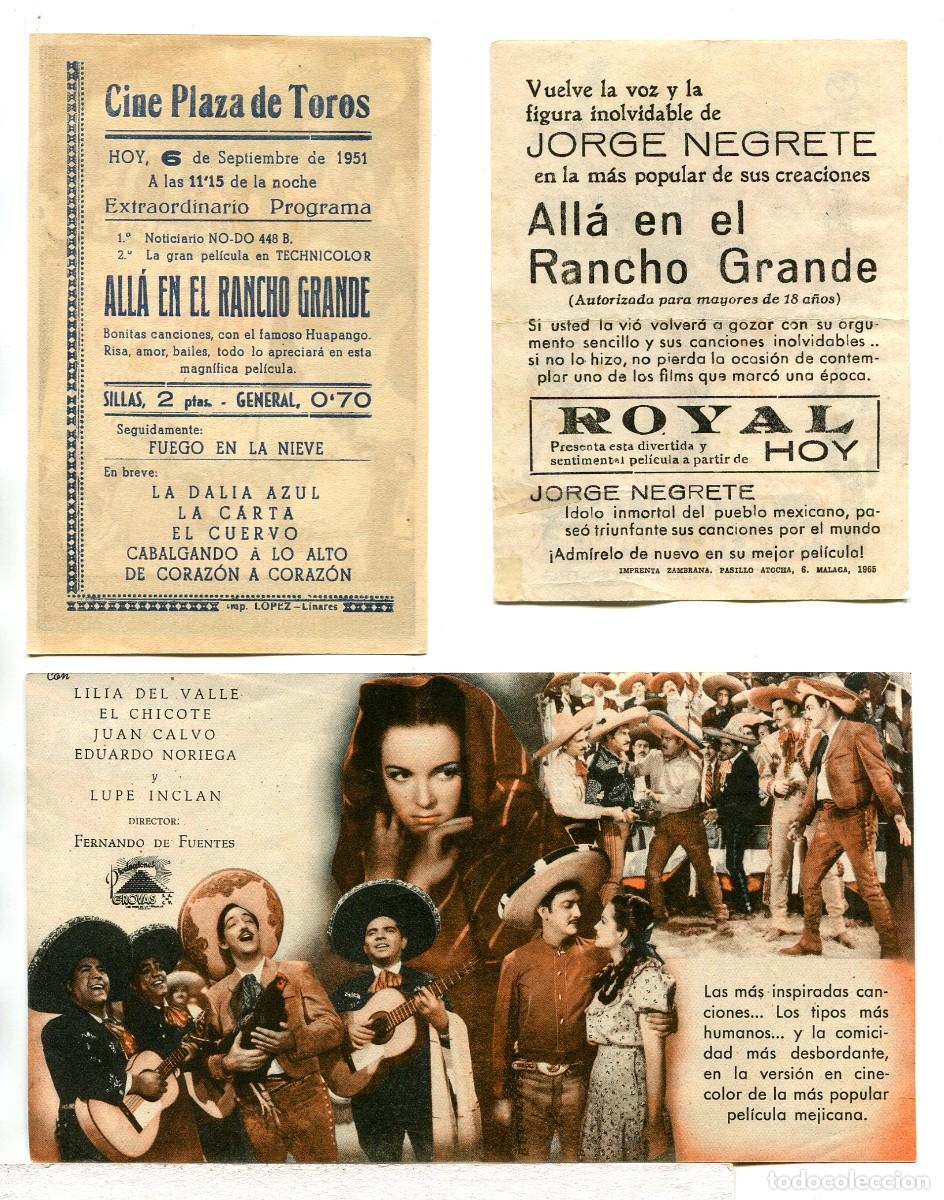Cine: ALL&Aacute; EN EL RANCHO GRANDE, con Jorge Negrete. 3 programas. - Foto 2