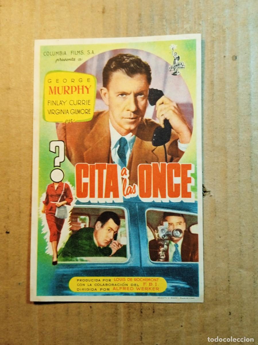  Flyers Publicitaires de films Anciens: FOLLETO DE MANO CON PUBLICIDAD CITA A LAS ONCE