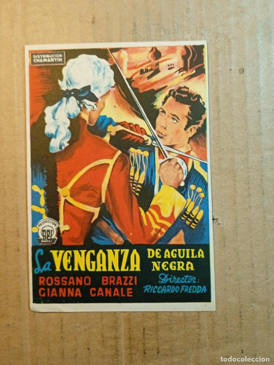 Cine: FOLLETO DE MANO CON PUBLICIDAD LA VENGANZA DE &Aacute;GUILA NEGRA