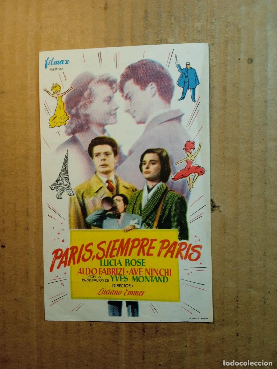 Kino: FOLLETO DE MANO CON PUBLICIDAD PARIS SIEMPRE PARIS