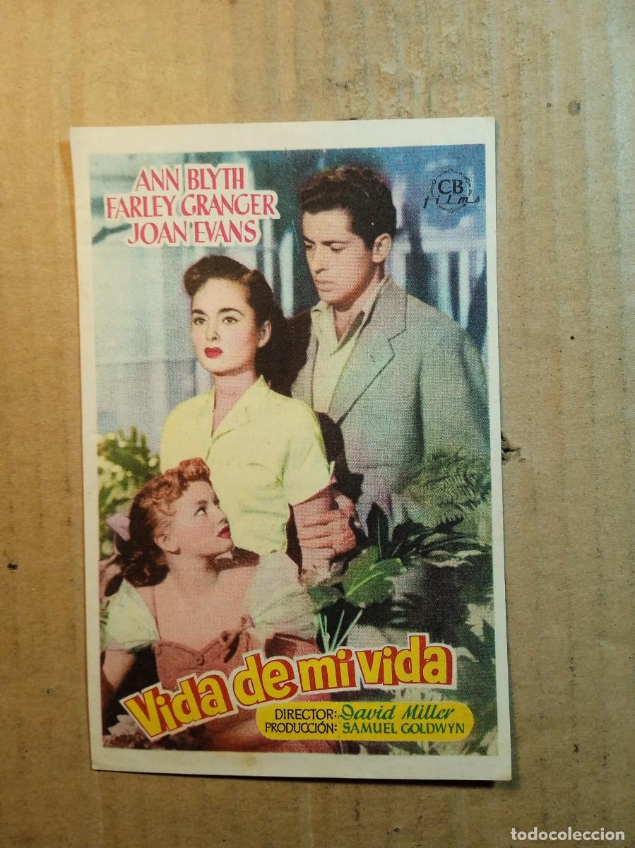 Folhetos de m&atilde;o de filmes antigos de cinema: FOLLETO DE MANO CON PUBLICIDAD VIDA DE MI VIDA