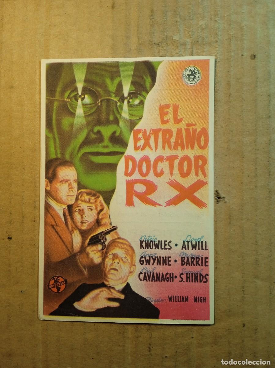 Cinema: FOLLETO DE MANO CON PUBLICIDAD EL EXTRA&Ntilde;O DOCTOR RX