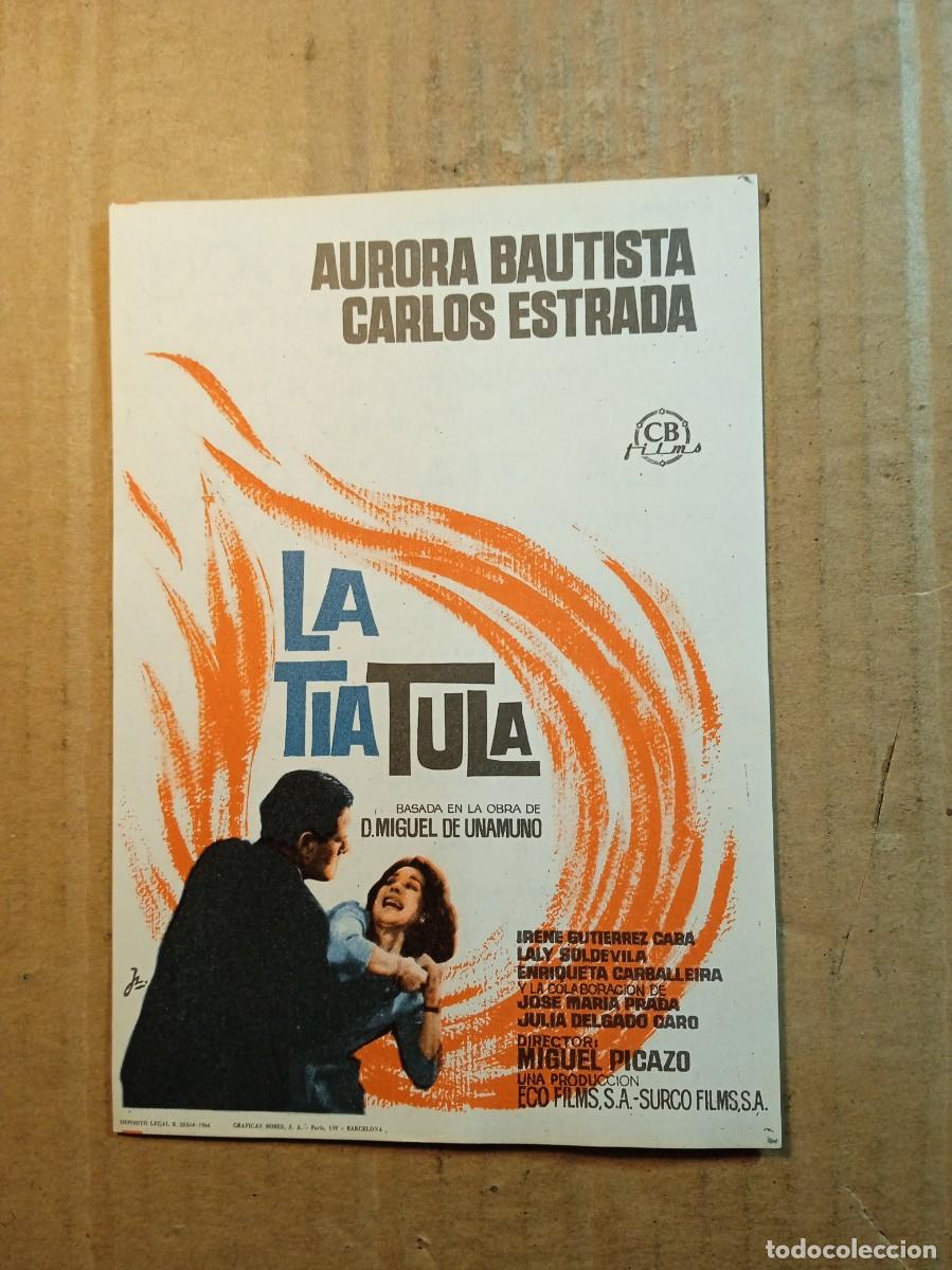  Flyers Publicitaires de films Anciens: FOLLETO DE MANO CON PUBLICIDAD LA TIA TULA