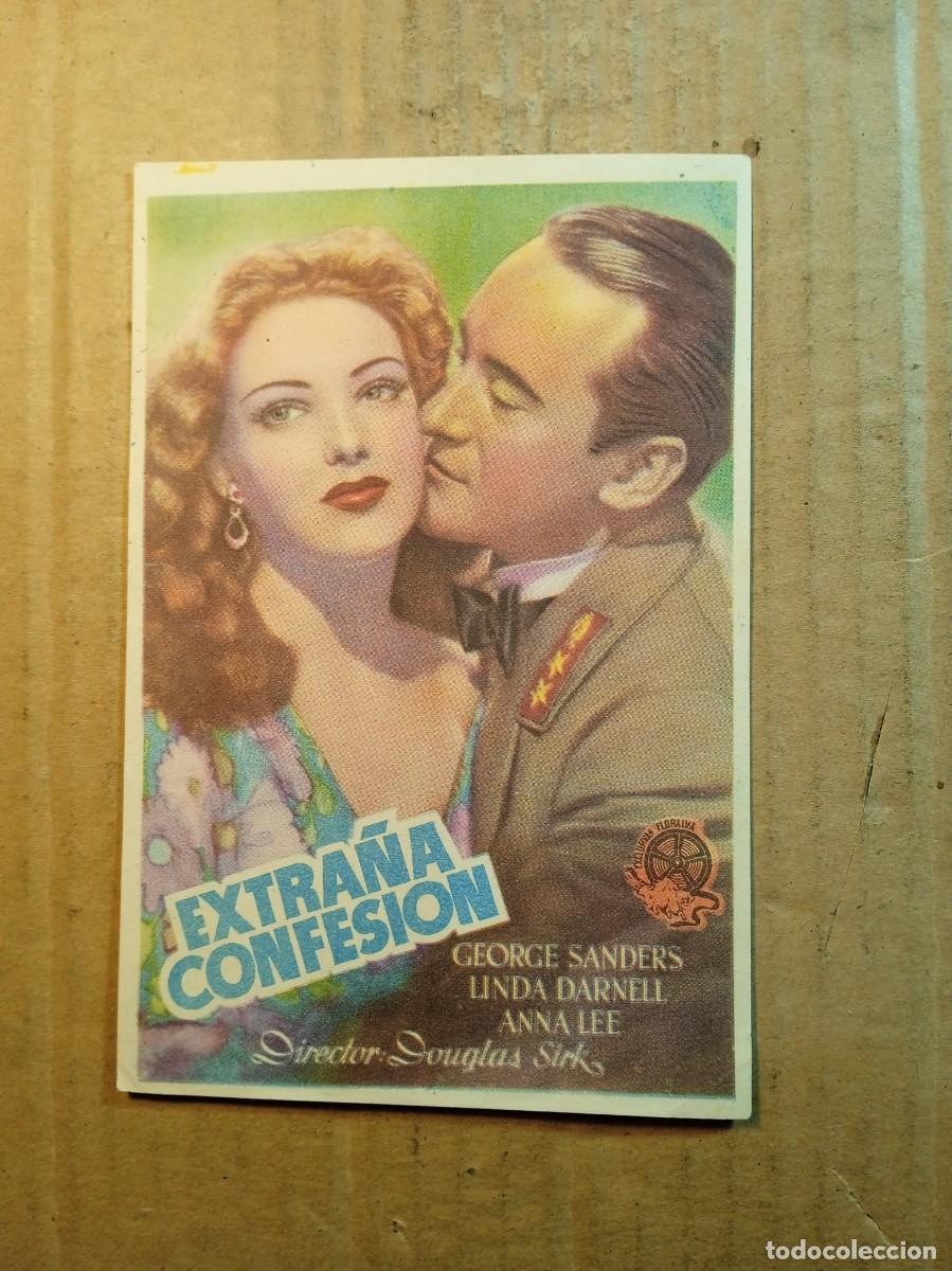 Cinema: FOLLETO DE MANO CON PUBLICIDAD EXTRA&Ntilde;A CONFESI&Oacute;N