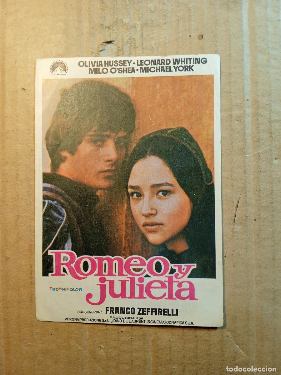 Kino: FOLLETO DE MANO CON PUBLICIDAD ROMEO Y JULIETA