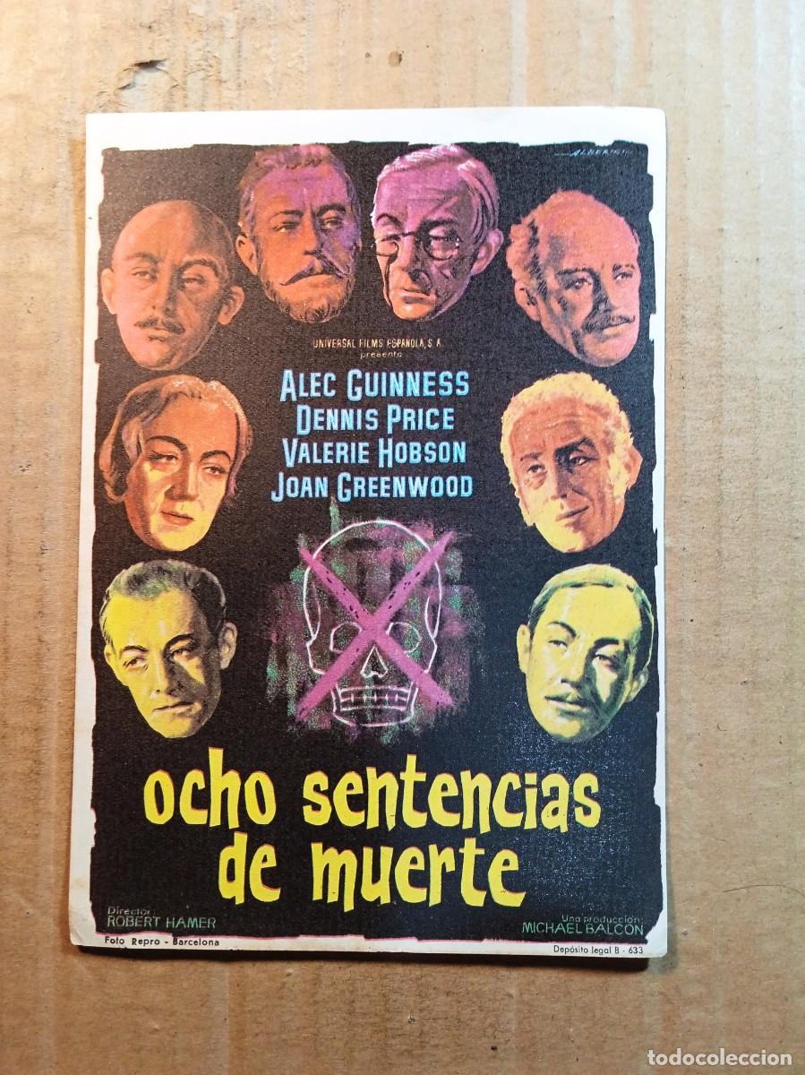  Flyers Publicitaires de films Anciens: FOLLETO DE MANO CON PUBLICIDAD OCHO SENTENCIAS DE MUERTE