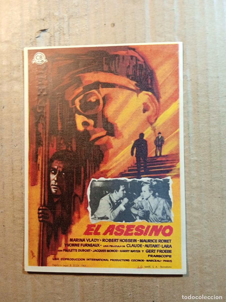  Flyers Publicitaires de films Anciens: FOLLETO DE MANO CON PUBLICIDAD EL ASESINO