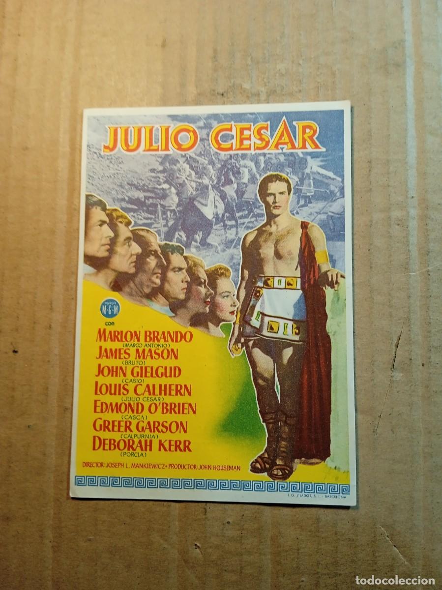 Cine: FOLLETO DE MANO CON PUBLICIDAD JULIO CESAR