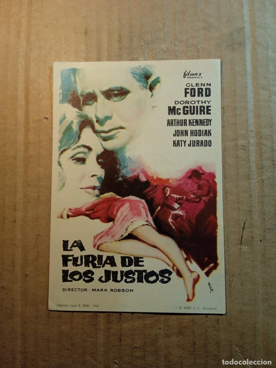 Cinema: FOLLETO DE MANO CON PUBLICIDAD LA FURIA DE LOS JUSTOS