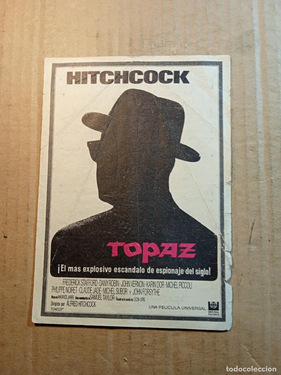 Cinema: FOLLETO DE MANO CON PUBLICIDAD HITCHOCK TOPAZ