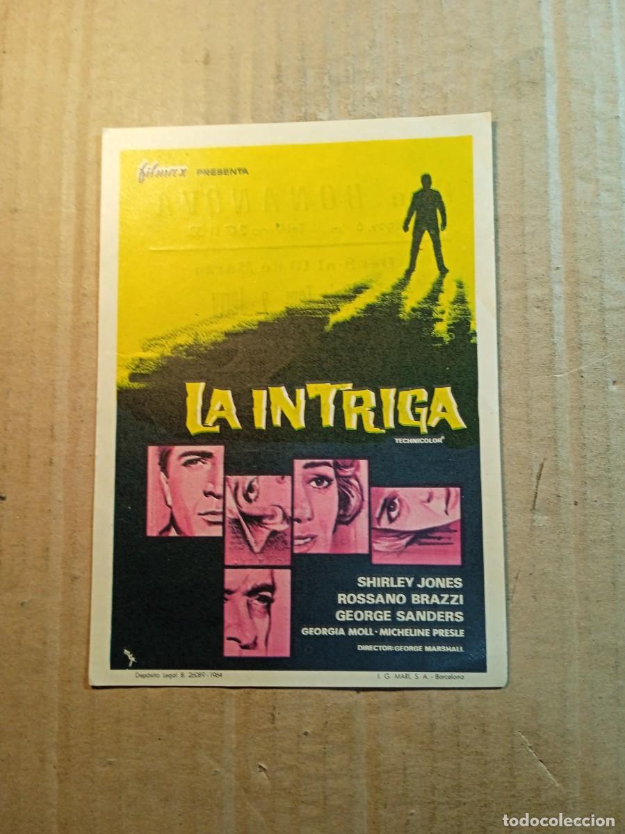 Cine: FOLLETO DE MANO CON PUBLICIDAD LA INTRIGA