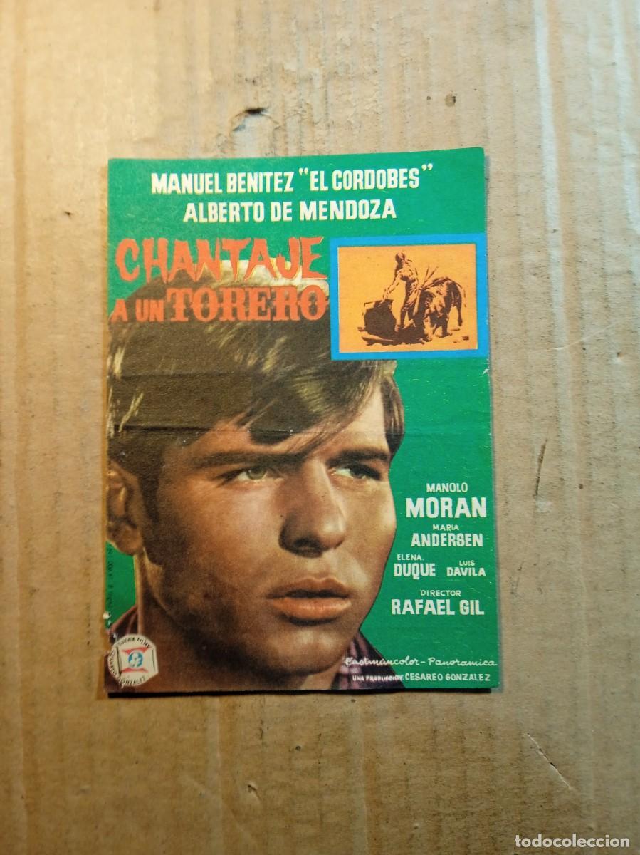 Flyers Publicitaires de films Anciens: FOLLETO DE MANO CON PUBLICIDAD CHANTAJE A UN TORERO
