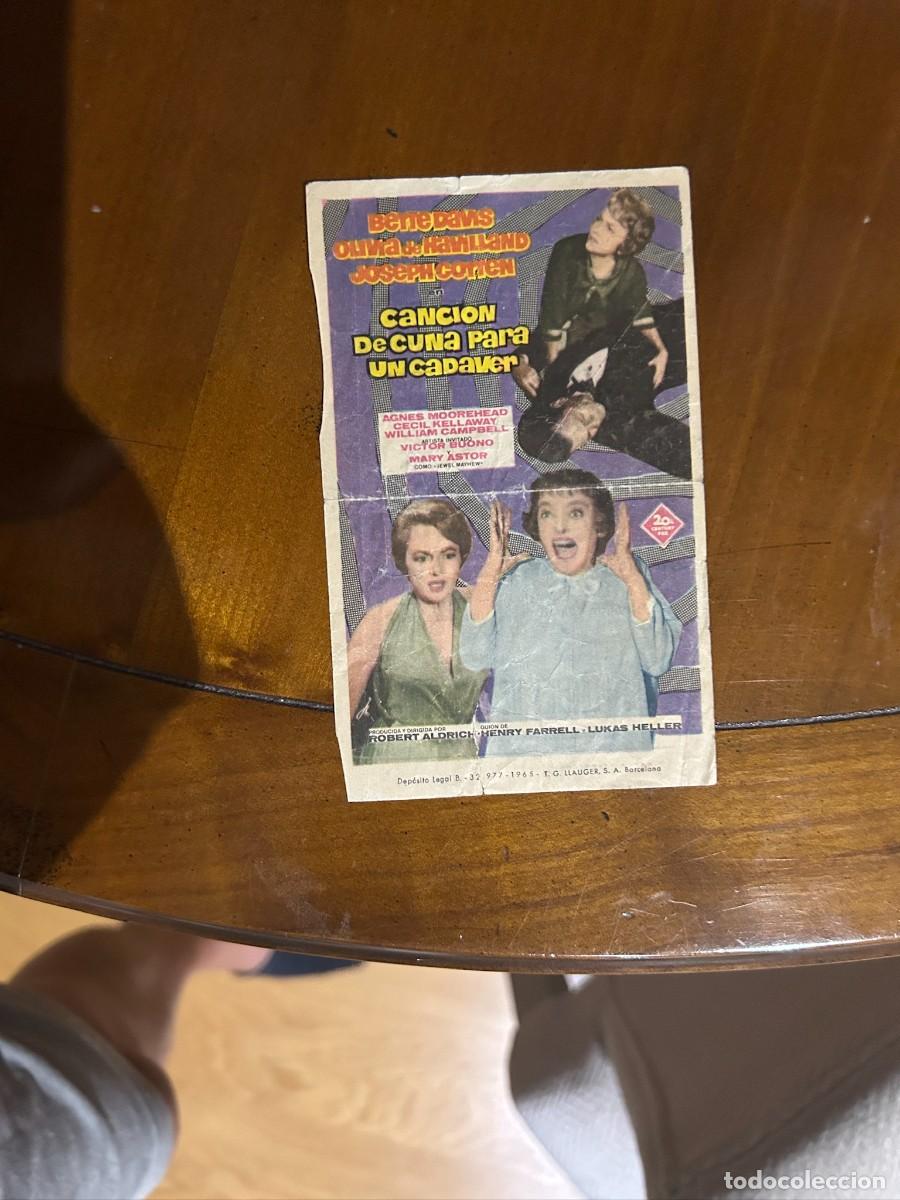 Cine: 1502 CANCION DE CUNA PARA UN CADAVER CINE COLISEUM TARRAGONA CON PUBLICIDAD COMO SE VE
