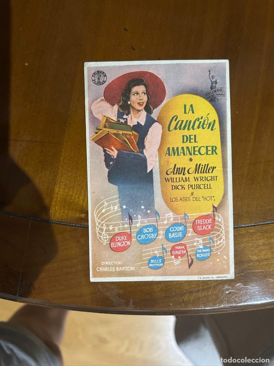 Cine: 1504 LA CANCION DEL AMANECER CINE FEMINA NOYA CON PUBLICIDAD BUEN ESTADO