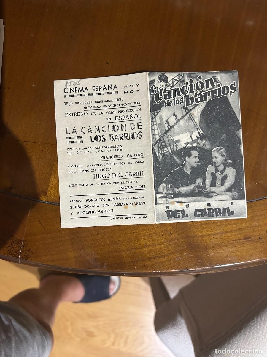 Cine: 1505 LA CANCION DE LOS BARRIOS CINEMA ESPA&Ntilde;A ALGECIRAS CON PUBLICIDAD BUEN ESTADO