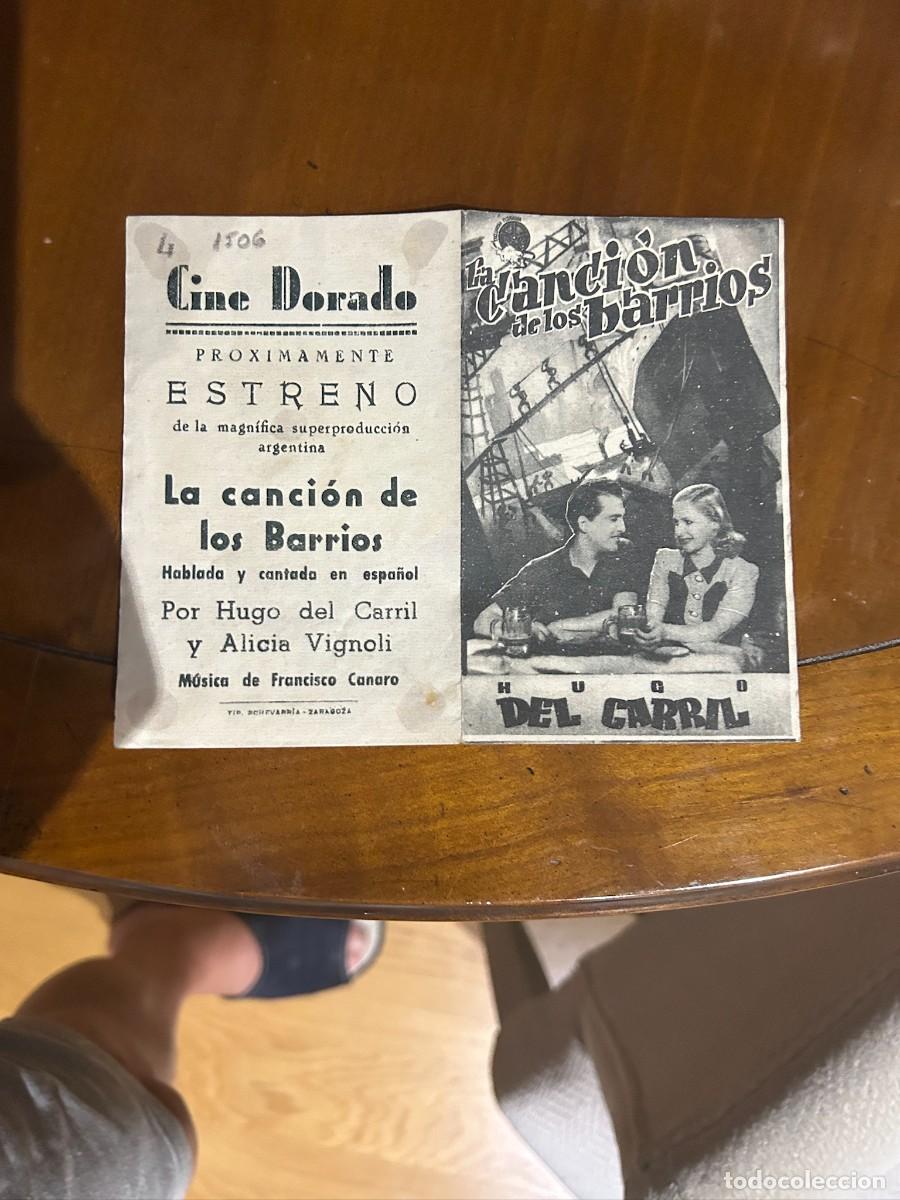Cine: 1506 LA CANCION DE LOS BARRIOS CINE DORADO ZARAGOZA CON PUBLICIDAD BUEN ESTADO