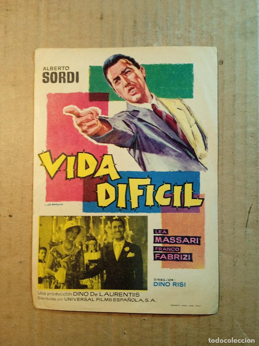 Kino: FOLLETO DE MANO CON PUBLICIDAD VIDA DIF&Iacute;CIL