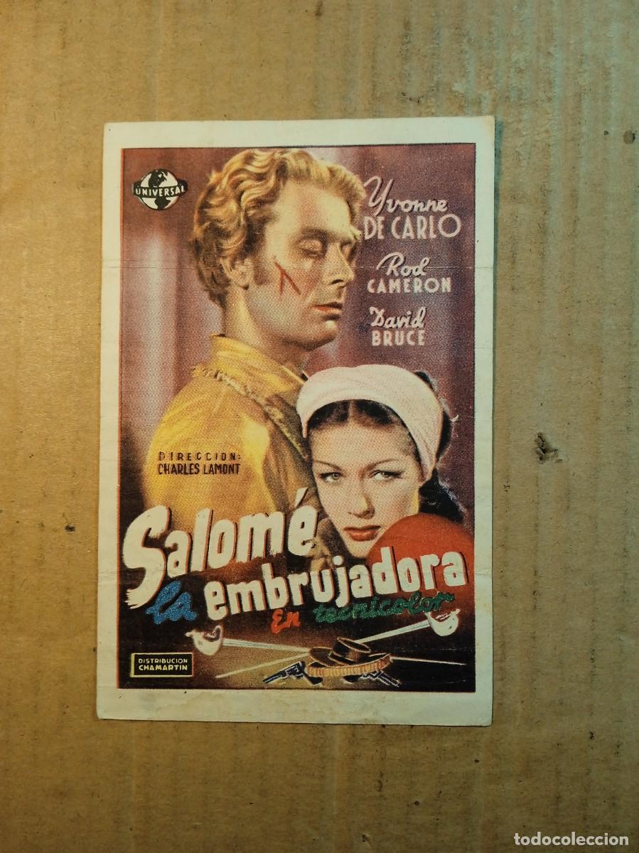 Folhetos de m&atilde;o de filmes antigos de cinema: FOLLETO DE MANO CON PUBLICIDAD SALOME LA EMBRUJADORA