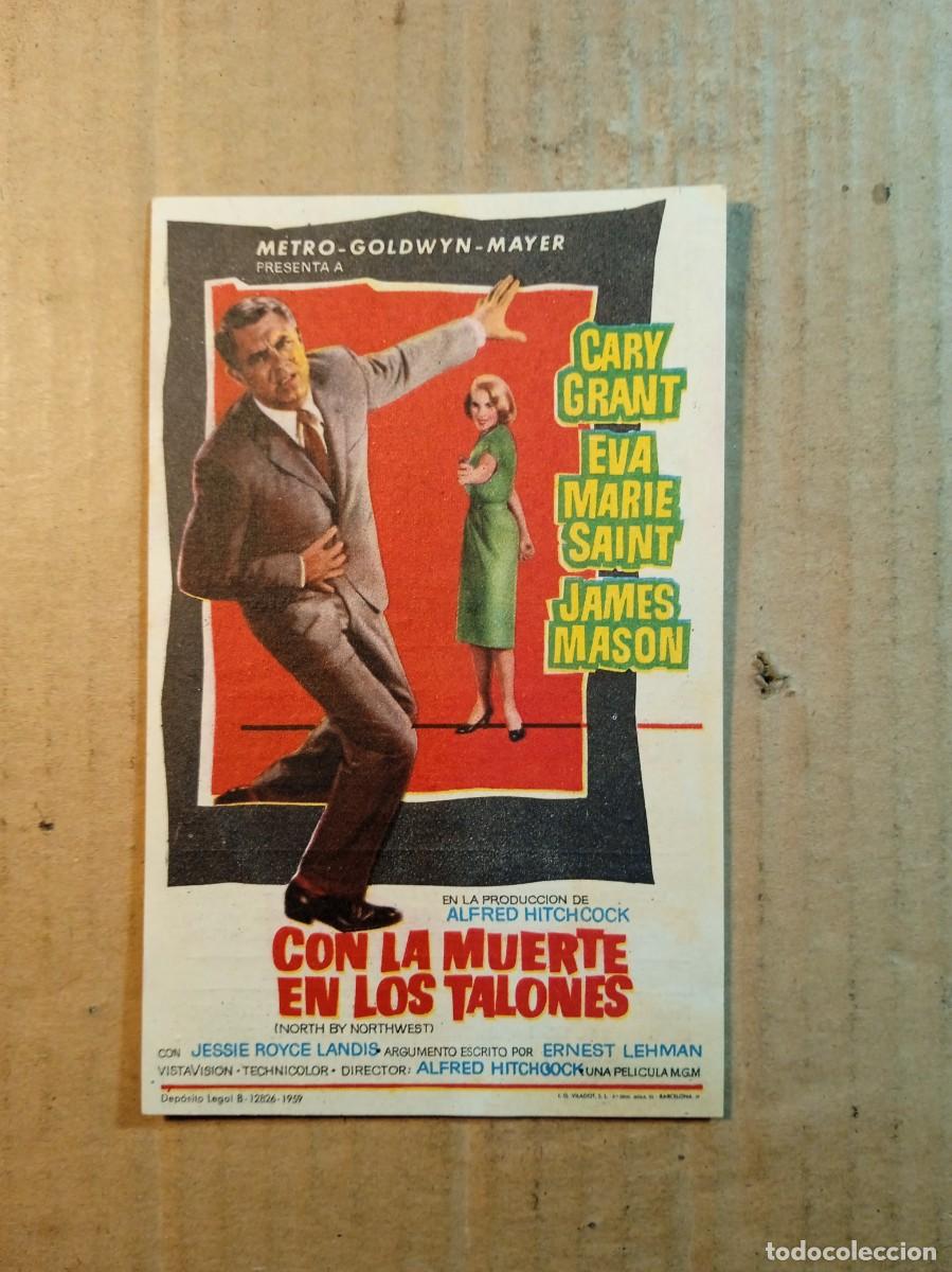 Cinema: FOLLETO DE MANO CON PUBLICIDAD CON LA MUERTE EN LOS TALONES