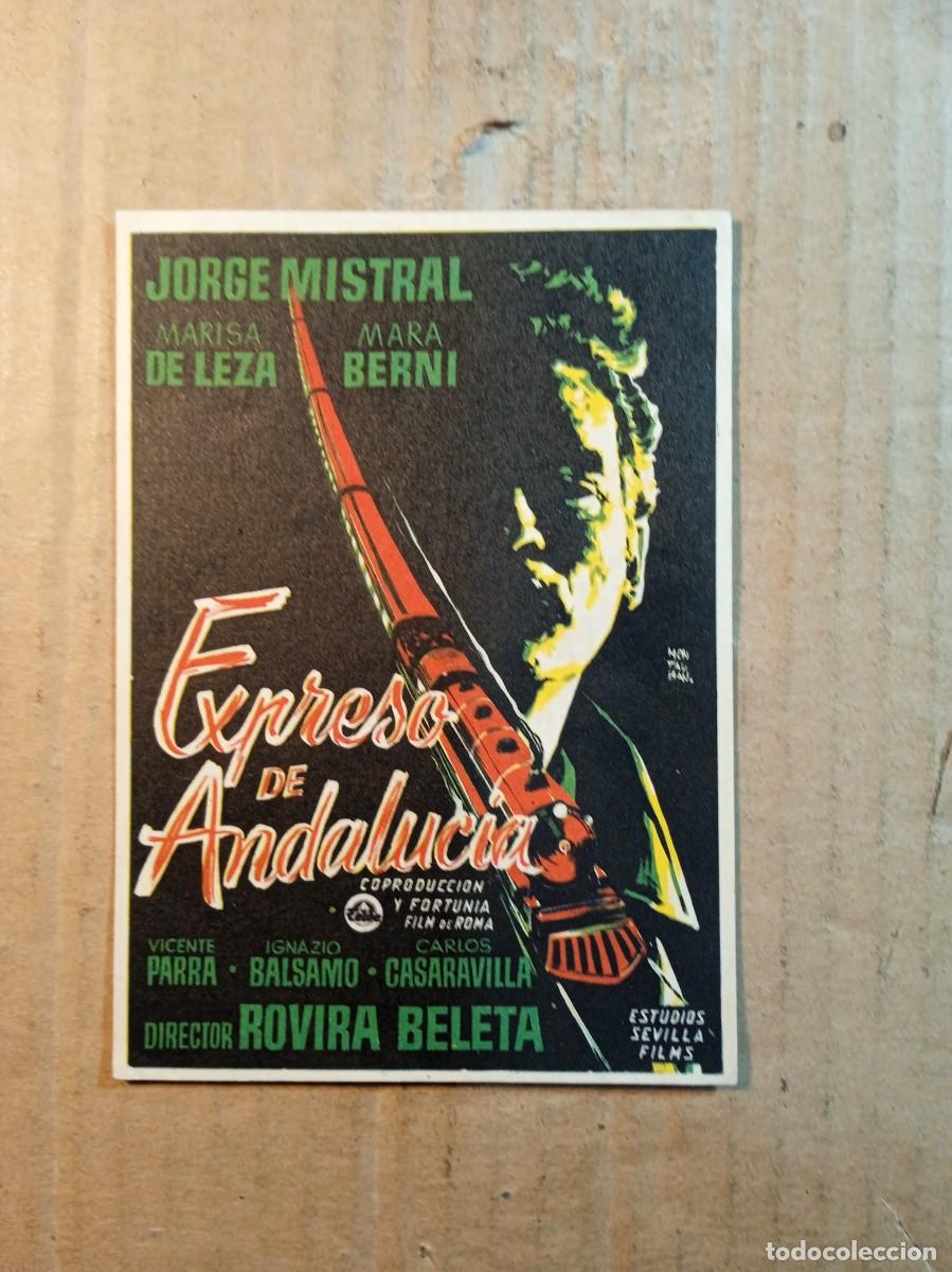  Flyers Publicitaires de films Anciens: FOLLETO DE MANO CON PUBLICIDAD EXPRESO DE ANDALUC&Iacute;A