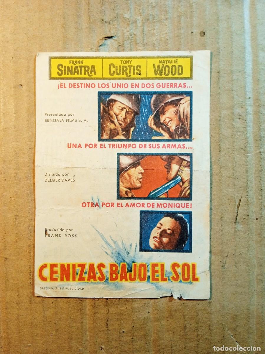  Flyers Publicitaires de films Anciens: FOLLETO DE MANO CON PUBLICIDAD CENIZAS BAJO EL SOL
