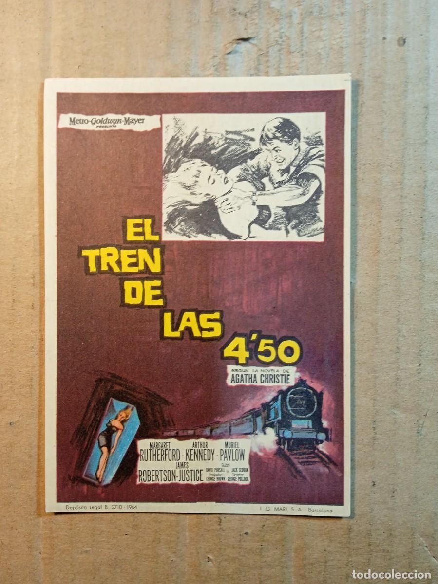  Flyers Publicitaires de films Anciens: FOLLETO DE MANO CON PUBLICIDAD EL TREN DE LAS 4'50