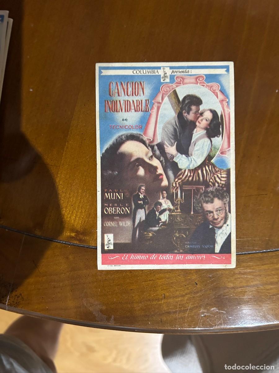 Cine: 1516 CANCION INOLVIDABLE CINES FOMENTO Y SAVOY MOLINS DE REY CON PUBLICIDAD BUEN ESTADO