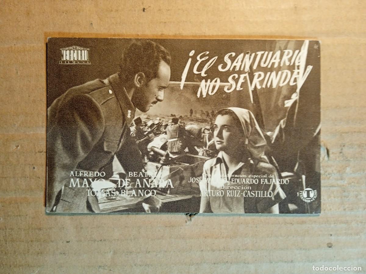  Foglietti di film di film antichi di cinema: FOLLETO DE MANO CON PUBLICIDAD EL SANTUARIO NO SE RINDE