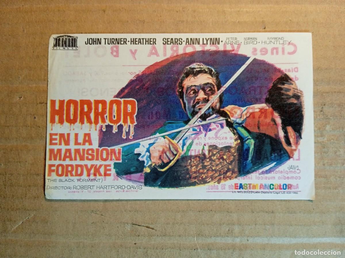Cinema: FOLLETO DE MANO CON PUBLICIDAD HORROR EN LA MANSION FORDYKE