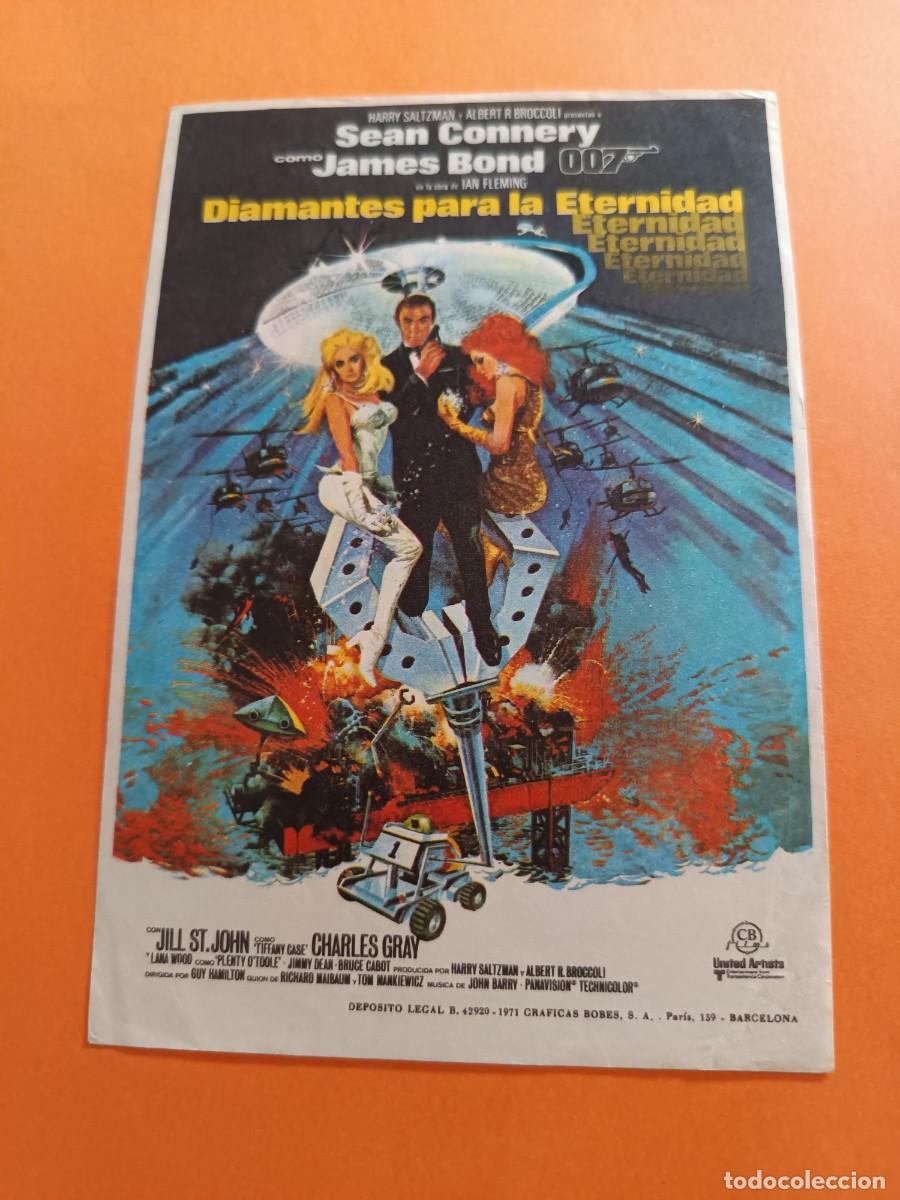 Cine: PROGRAMA DE CINE DIAMANTES PARA LA ETERNIDAD JAMES BOND SEAN CONNERY